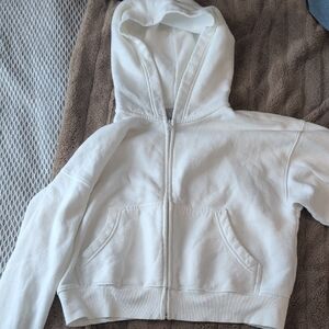 TNA Cozy Fleece Boyfriend Crop Zip Up Size S
